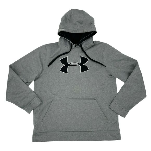Vintage Under Armour Training Hoodie Size L Fleece Lined Made in Singapore *READ - Picture 1 of 11